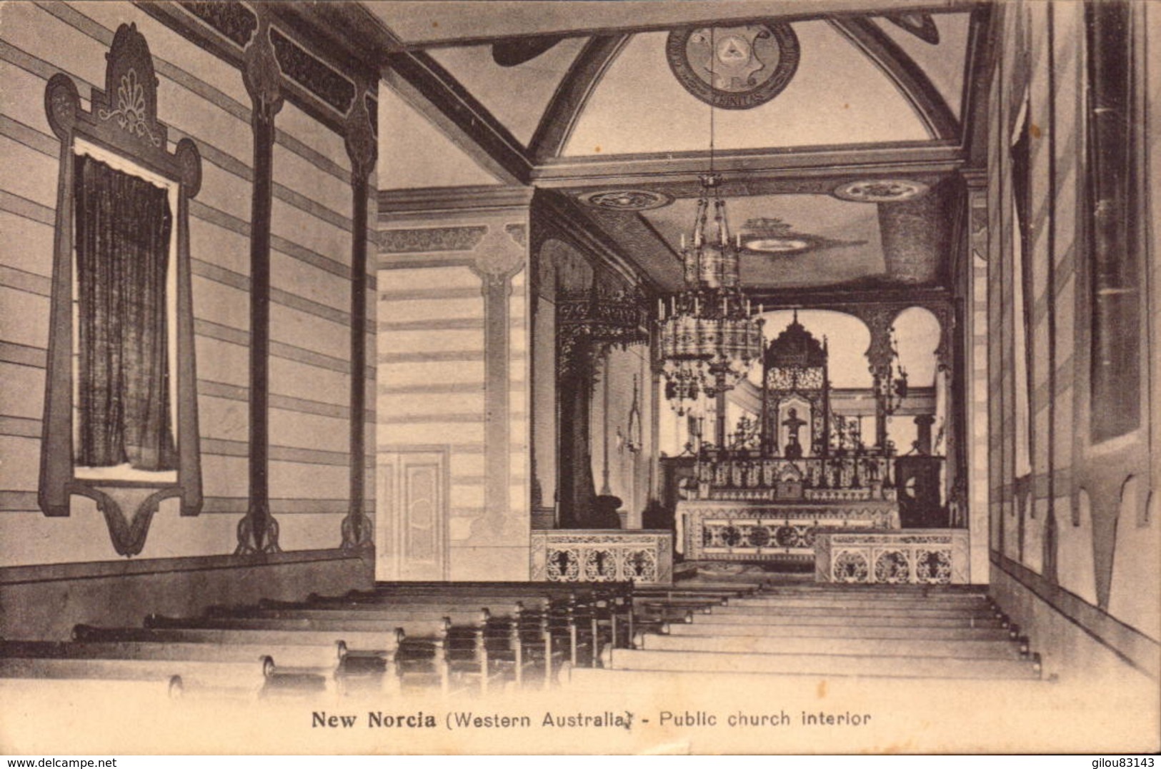 Australie, Western Autralia, New Norcia,  Public Church Interior, 1934      (bon Etat) - Sonstige & Ohne Zuordnung