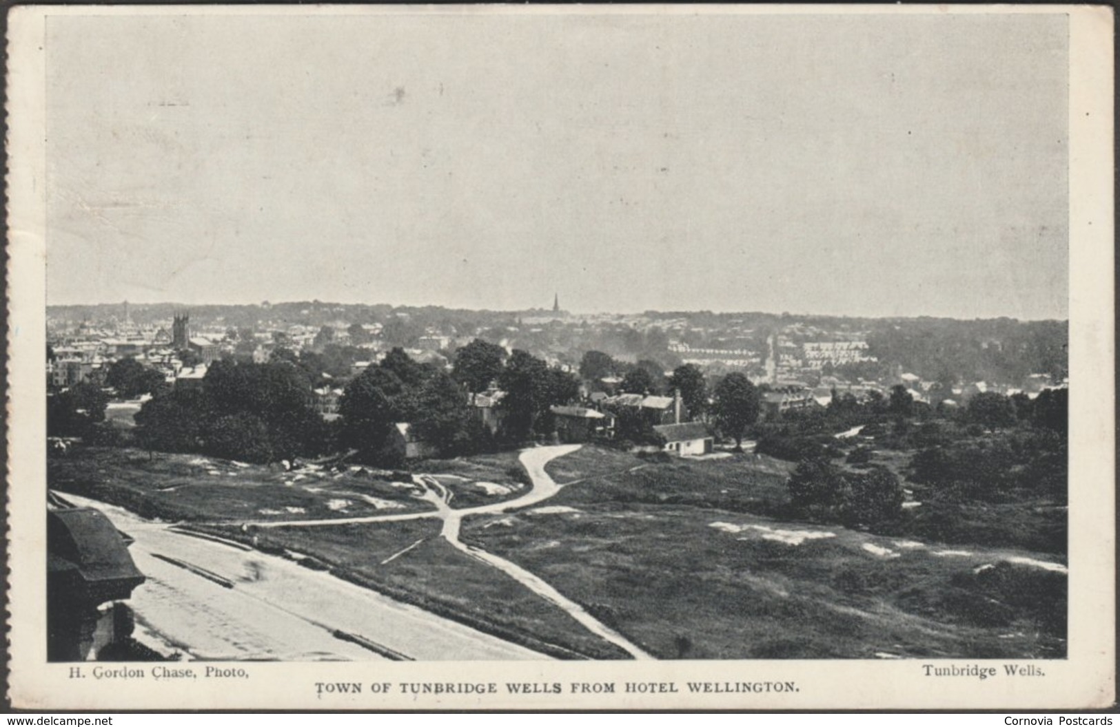 Town Of Tunbridge Wells From Hotel Wellington, Kent, 1913 - H Gordon Chase Postcard - Tunbridge Wells