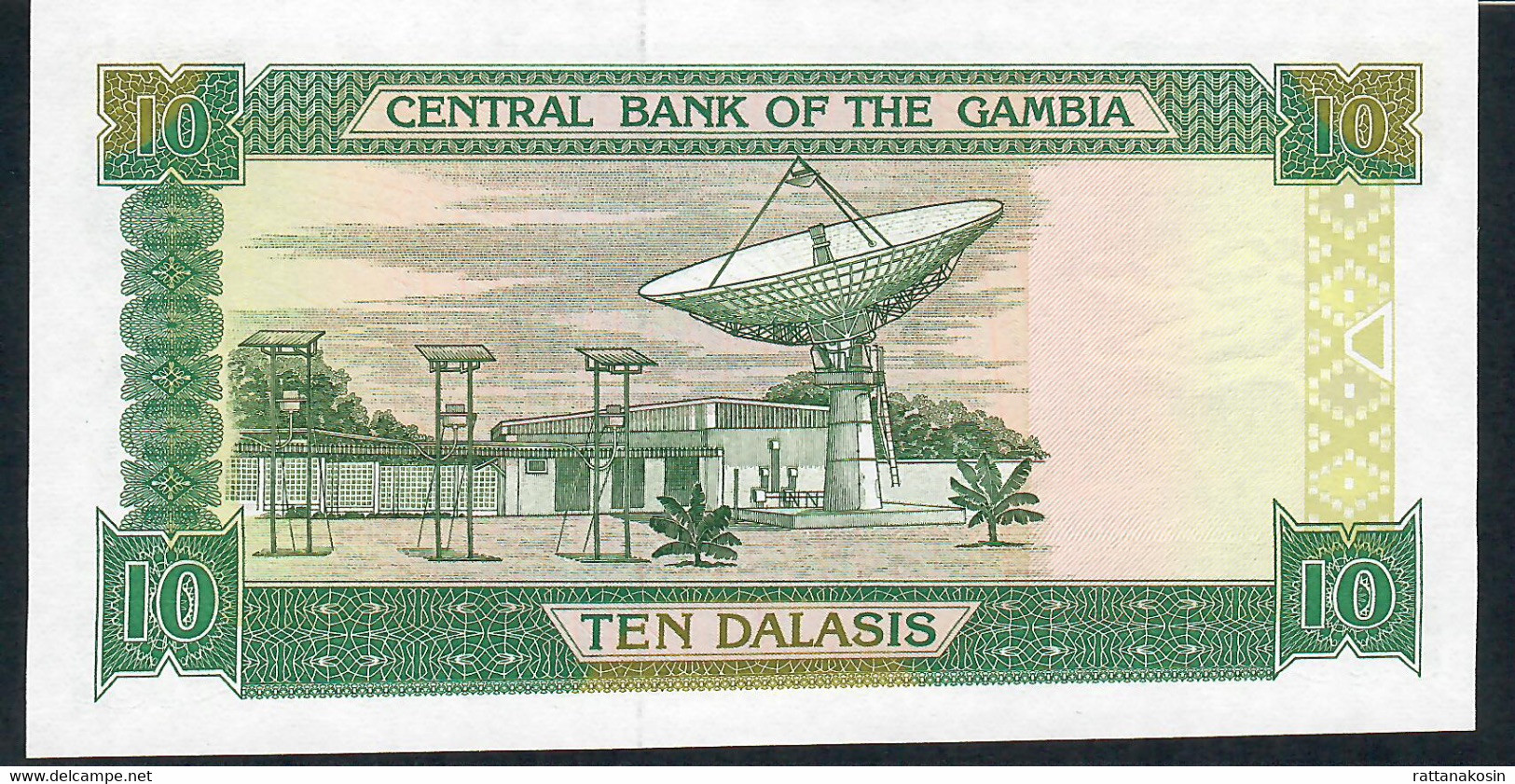 GAMBIA P13b 10  DALASIS 1991 #A  Signature 10    UNC - Gambie