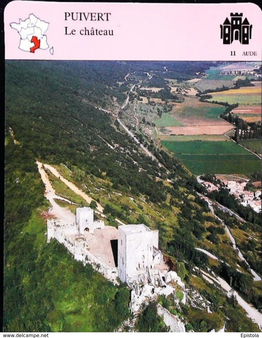 PUIVERT  - Le Château - Photo - FICHE GEOGRAPHIQUE Larousse Laffont - Géographie