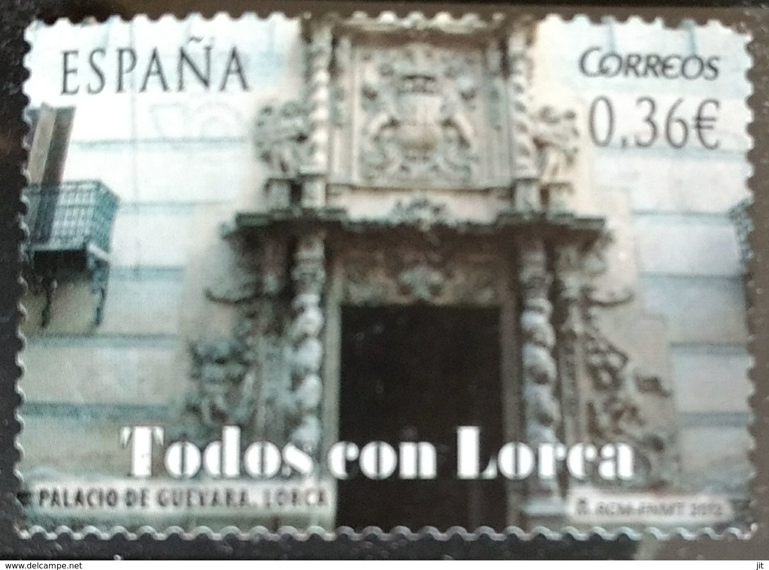 128. SPAIN 2012 (05 DIFF) USED STAMP LORCA CASTLE - Gebraucht