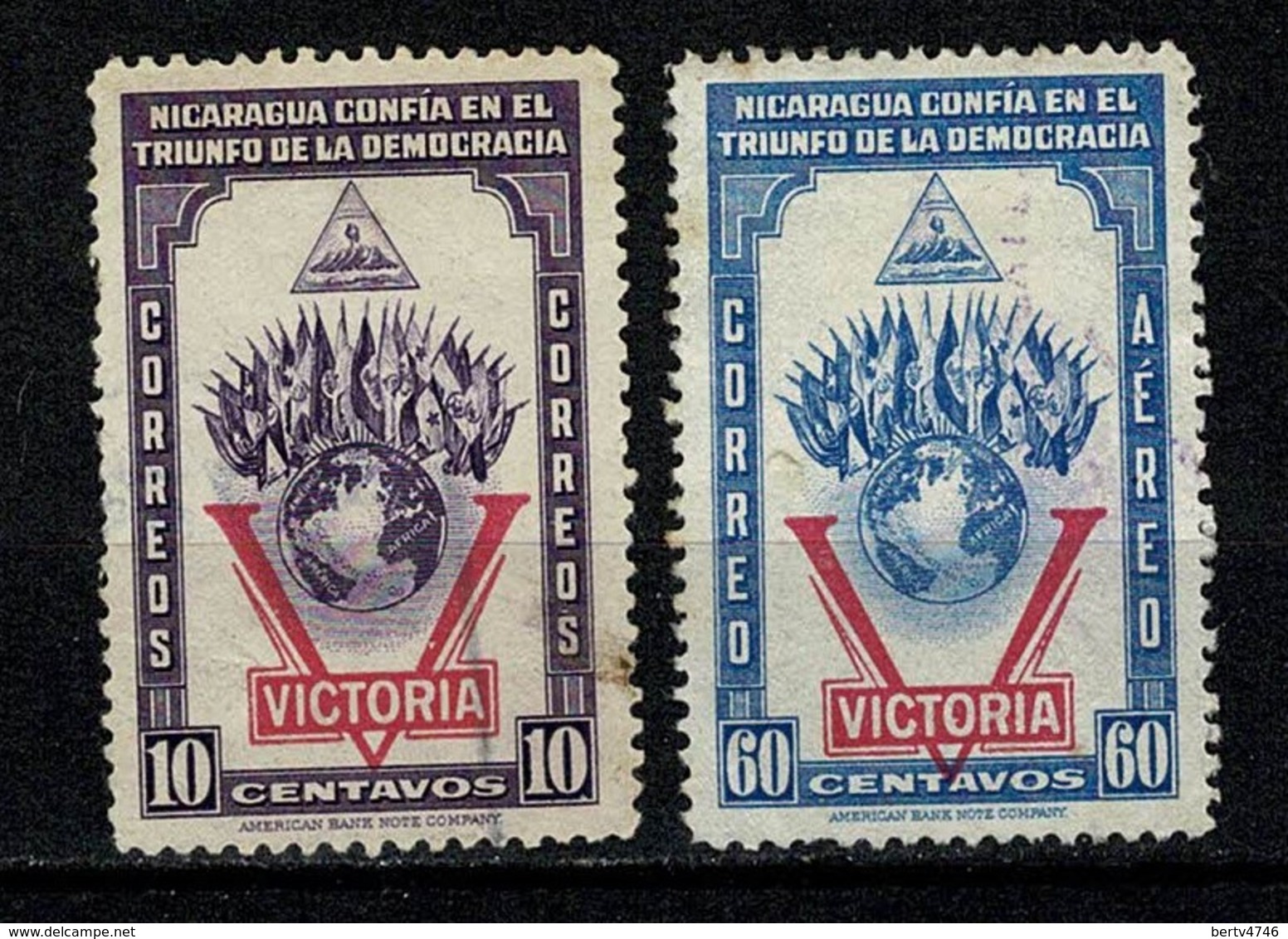 Nicaragua 1943 Victoria 10c. + 60c. Airmail - Nicaragua