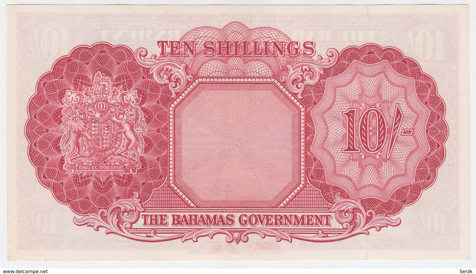 Bahamas 10 Shillings 1953 AUNC+ Pick 14d 14 D - Bahamas