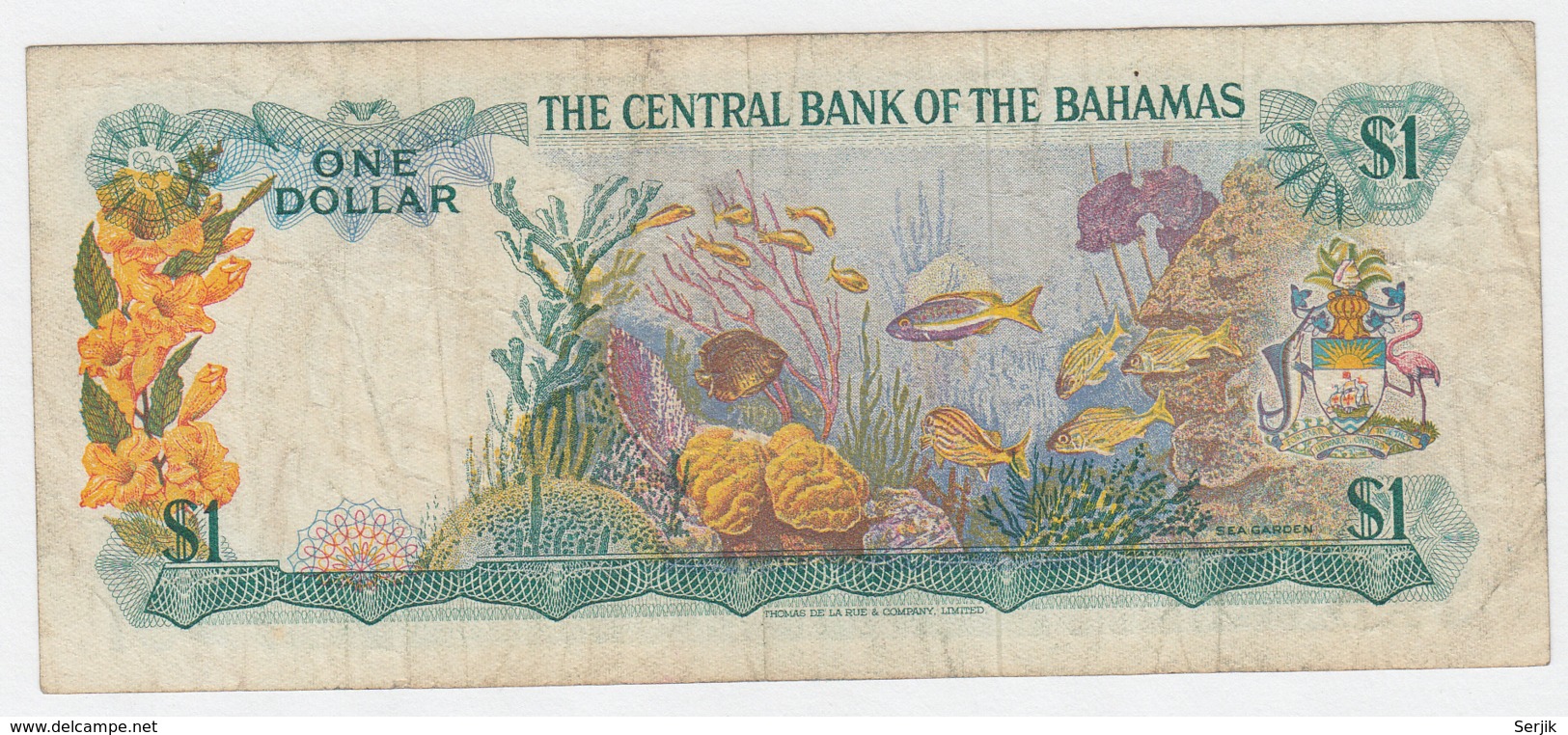 Bahamas 1 Dollar 1974 VF Crisp Banknote Pick 35a 35 A - Bahamas