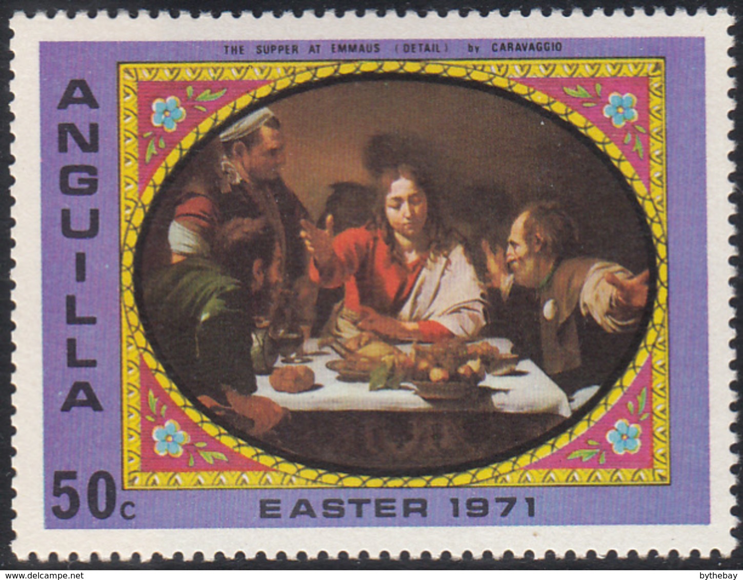 Anguilla 1971 MNH Sc #122 50c The Supper At Emmaus Easter - Anguilla (1968-...)