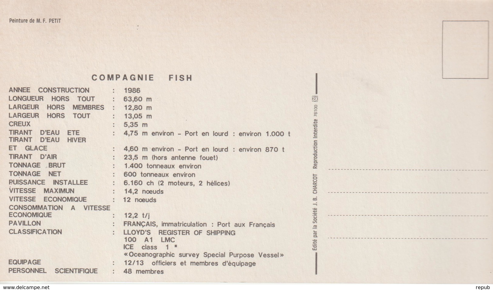 France 1990 Le Havre Campagne Du Navire Polaire Astrolabe - Seepost