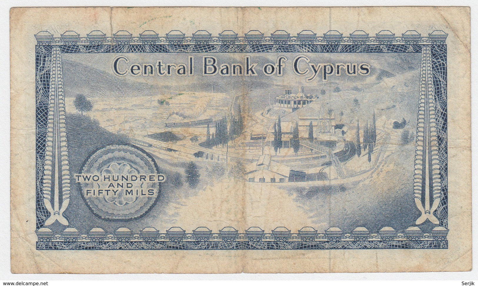 CYPRUS 250 Mills 1975 VG Banknote Pick 41c - Chipre