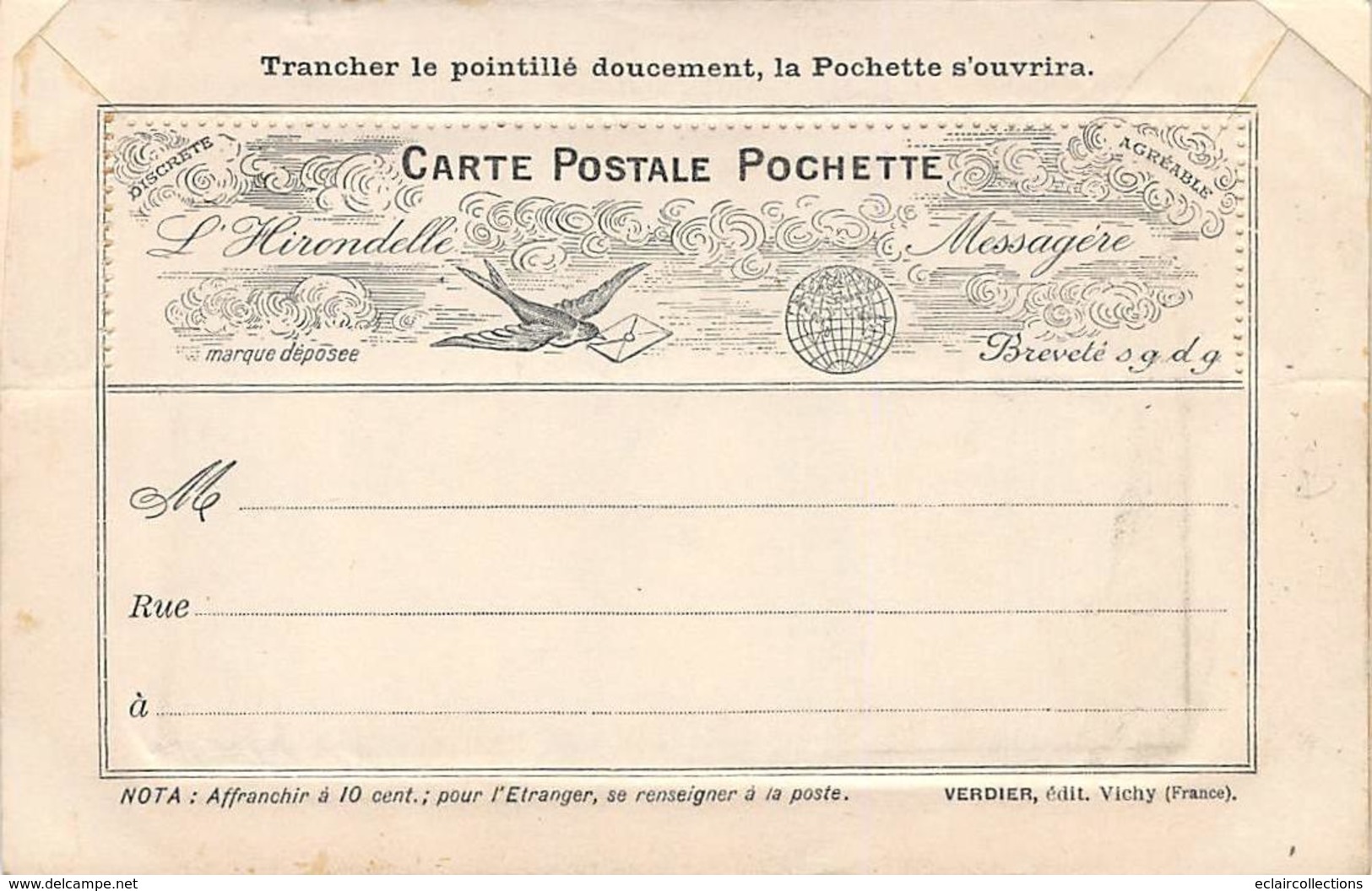 Thème: Carte Postale:     Carte Postale Pochette   Complète   Vichy Le Casino  03   (Voir Scan) - Other & Unclassified