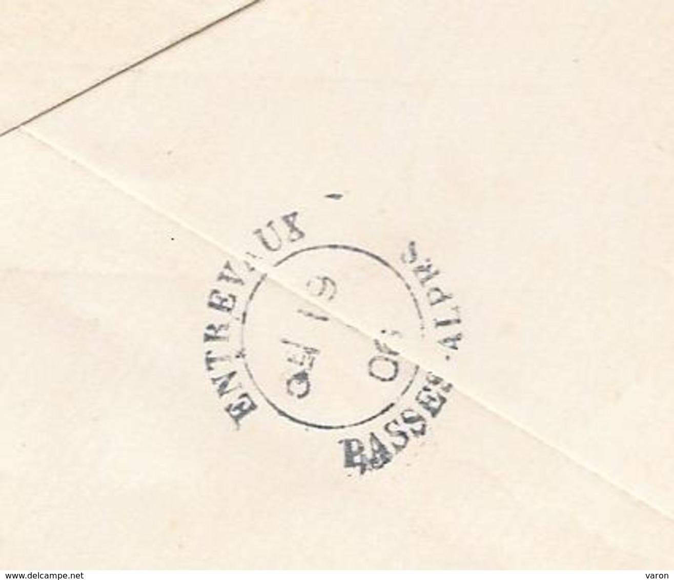 Enveloppe BANQUE DE BRUXELLES Expédiée En 1906 De BRUXELLES Pour ENTREVAUX (Basses-Alpes)  Cercle Ext.absent Sur Cachet - Bank & Versicherung