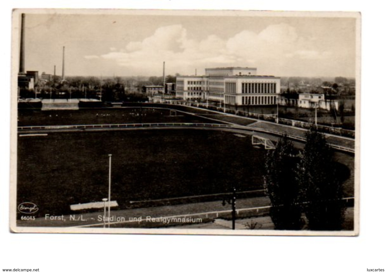 FORST. N/L. STADION UND REALGYMNASIUM. - Forst