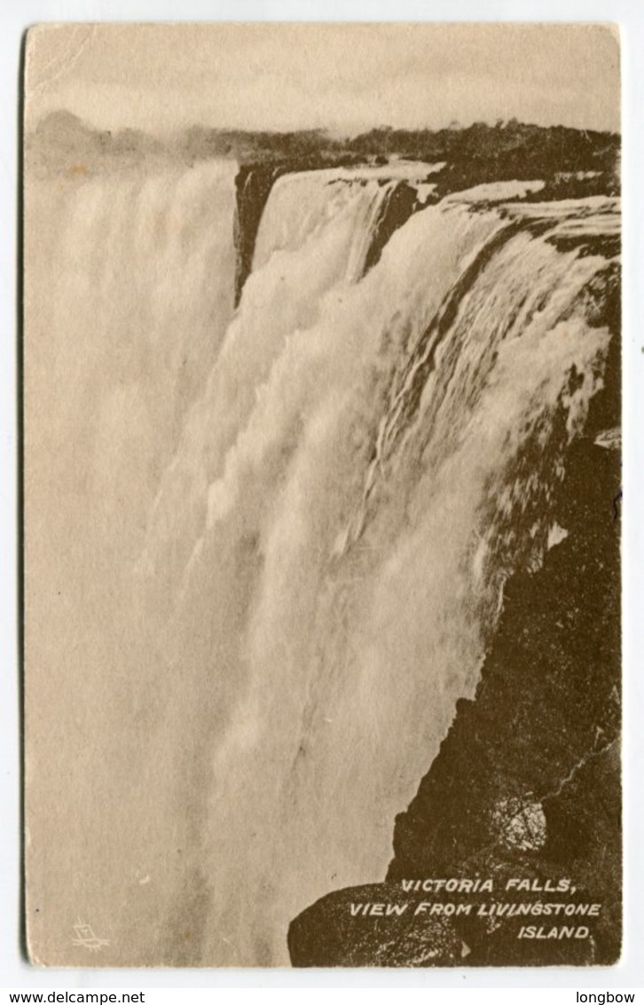 Victoria Falls , View From Livingstone Island , Rhodesia[folded Postcard] - Zimbabwe