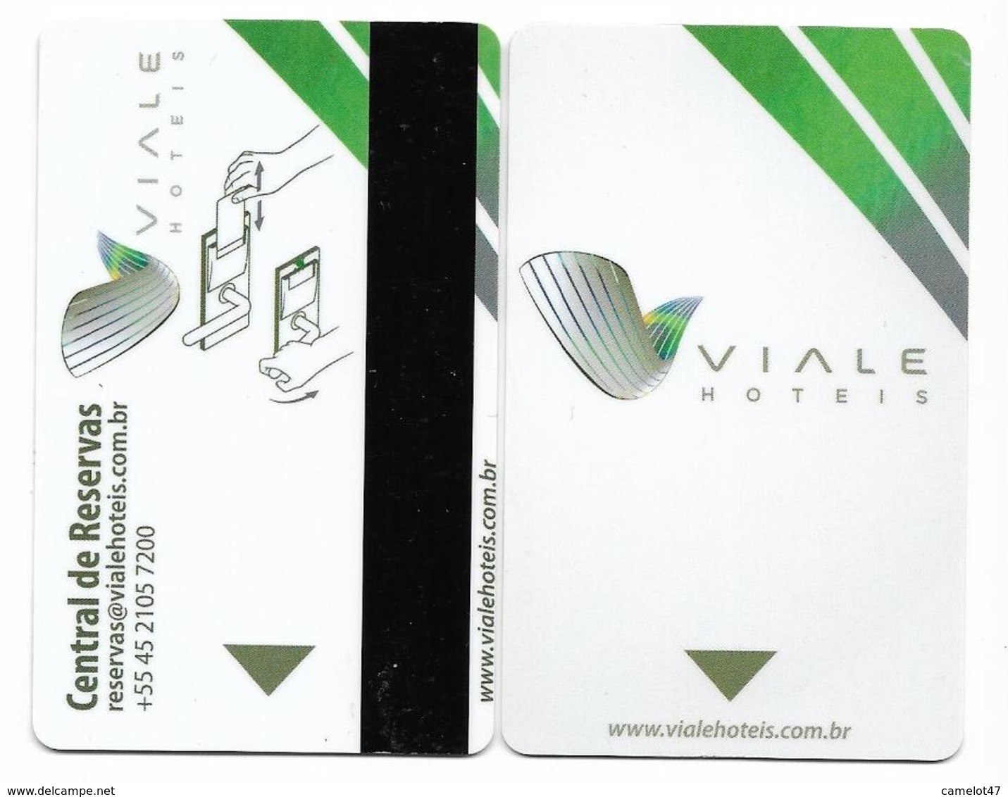 Viale Hotels, Brazil, Used  Magnetic Hotel Room Key Card # Viale-1 - Cartes D'hotel