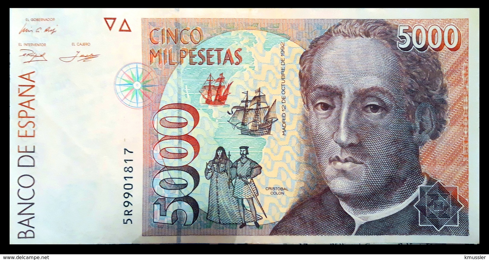 # # # Banknote Spanien (Spain) 5.000 Pesetas 1992 # # # - [ 4] 1975-…: Juan Carlos I.
