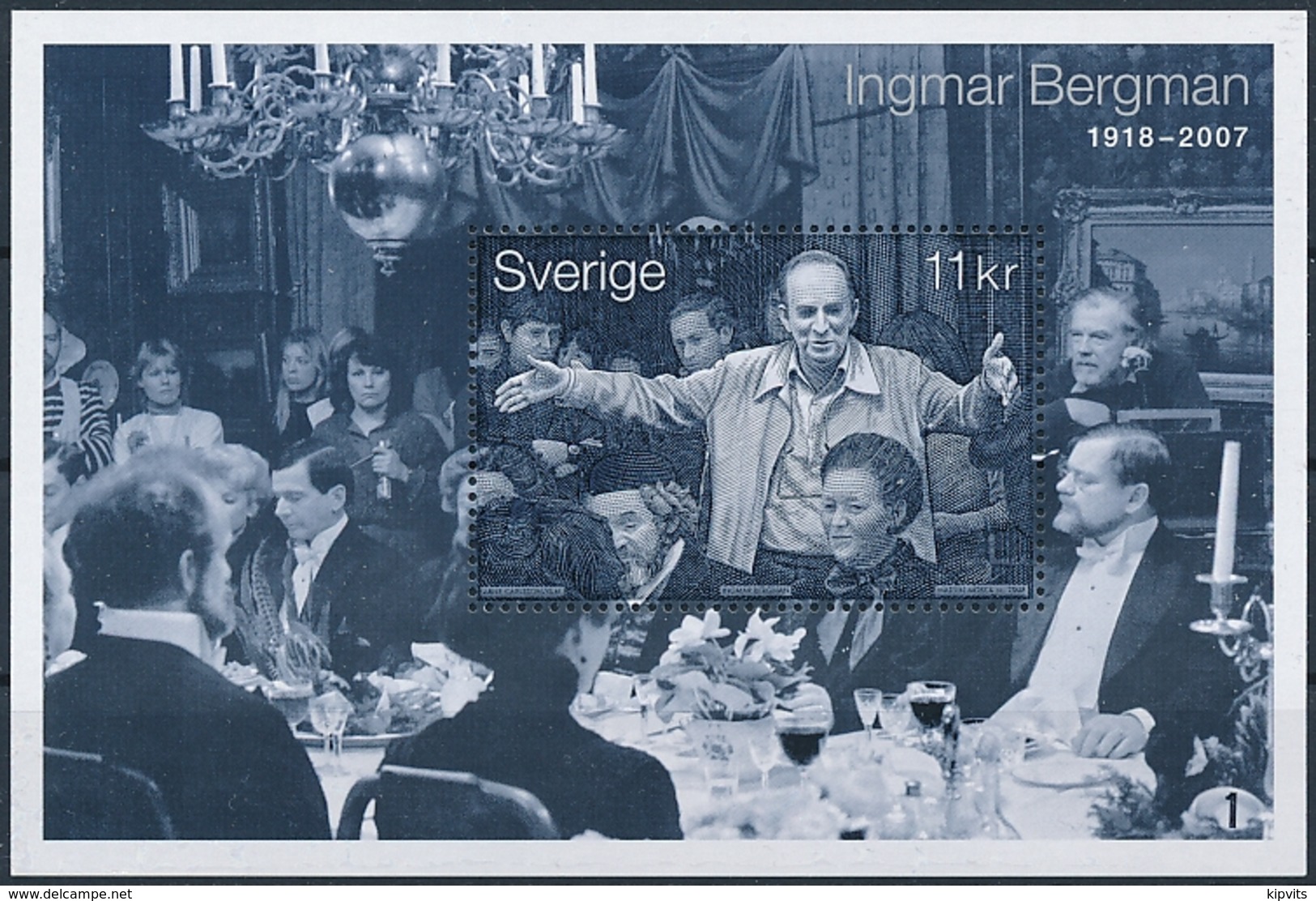 Mi Block 27 MNH ** Cyl 1 / Director, Writer, Producer Ingmar Bergman 90th Birthday, Film, Television, Theatre, Radio - Neufs