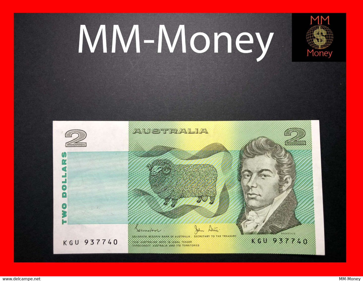 AUSTRALIA 2 $ 1983 P. 43 F  Sig. Johnston - Stone   XF      [MM-Money] - 1974-94 Australia Reserve Bank (papier)