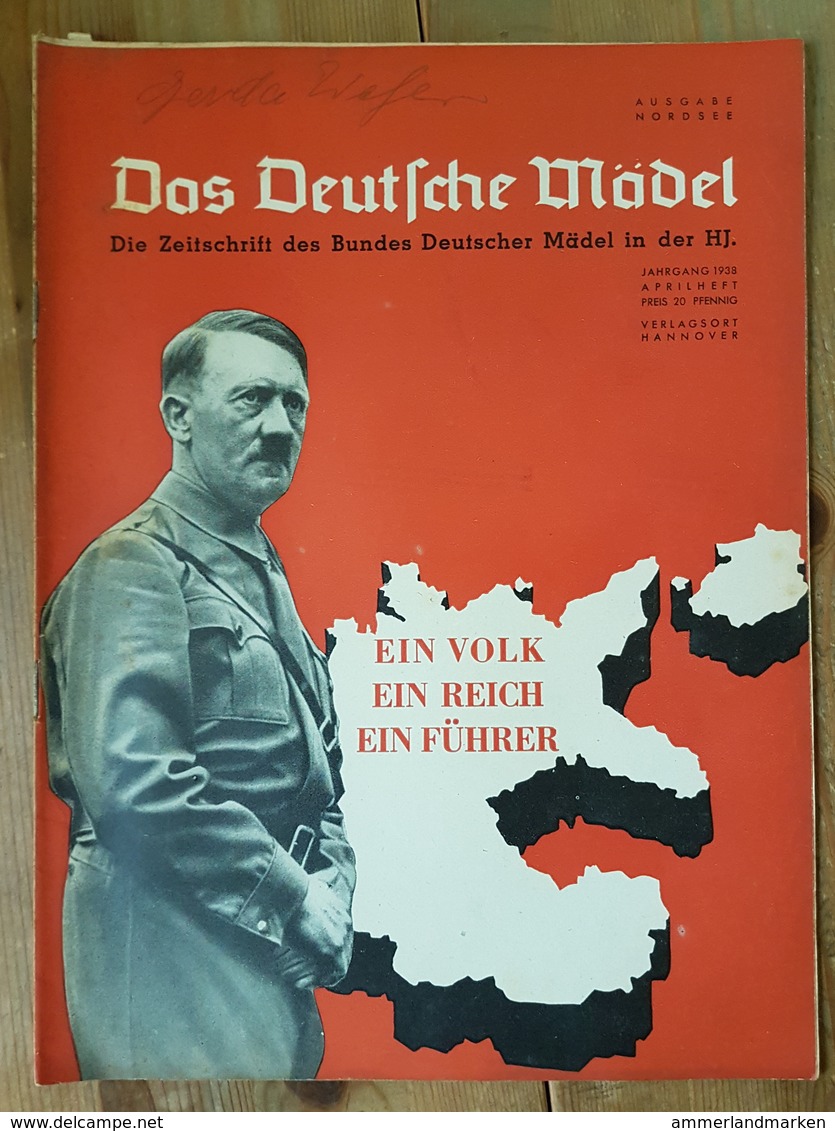 Das Deutsche Mädel, BDM In Der HJ Aprilheft 1938, Ausgabe Nordsee - German