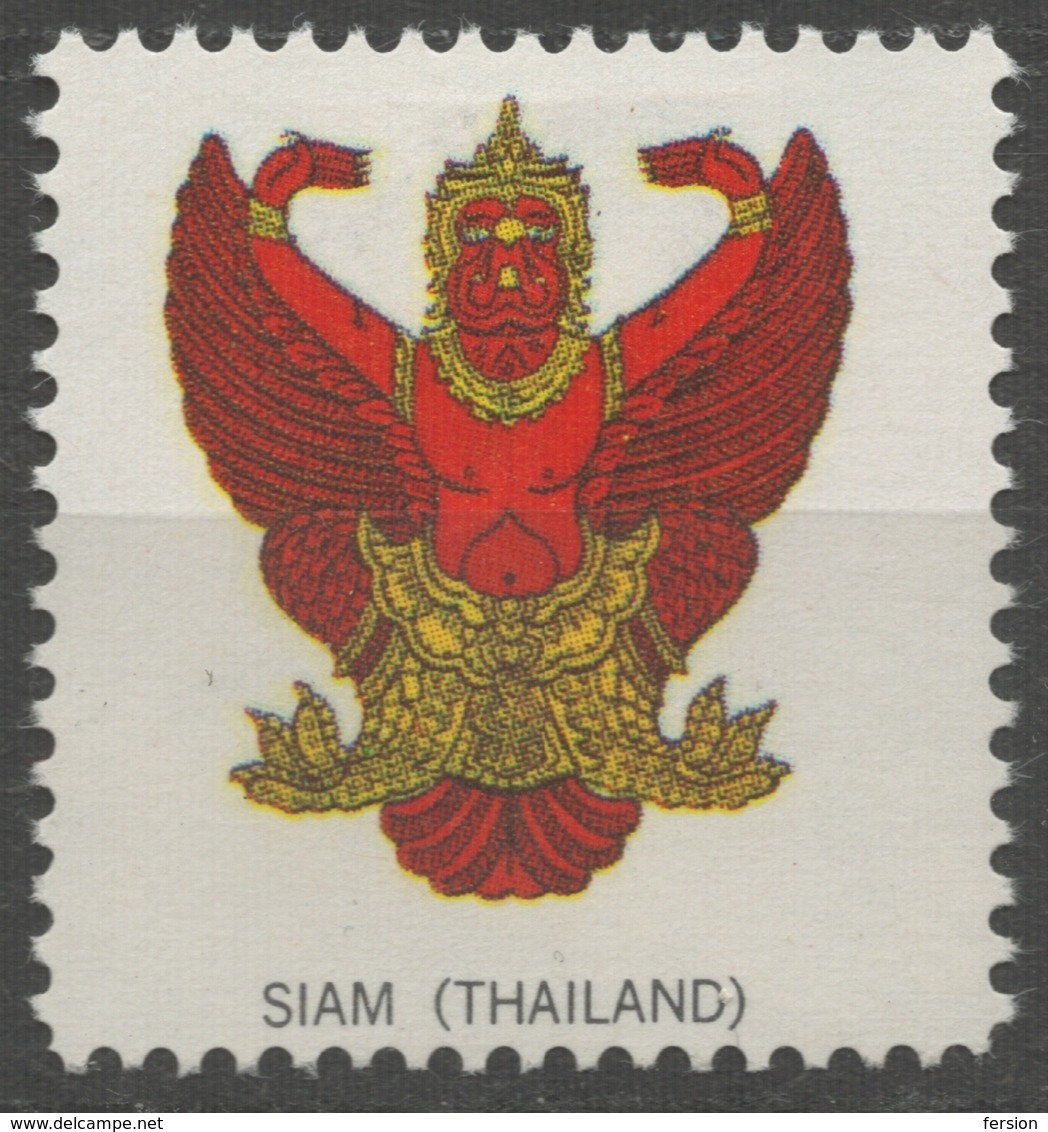 SIAM Thailand - Coat Of Arms - LABEL CINDERELLA VIGNETTE - MH - Elephant - Siam