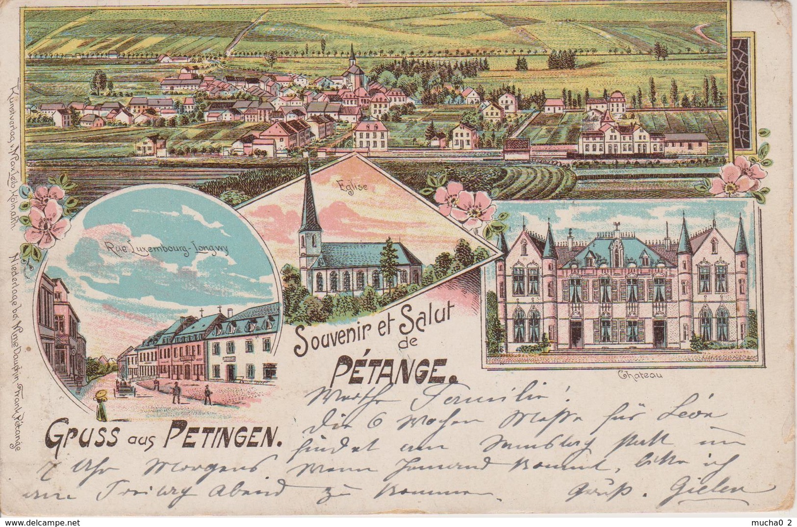 PETANGE - LITHO 4 VUES - Pétange