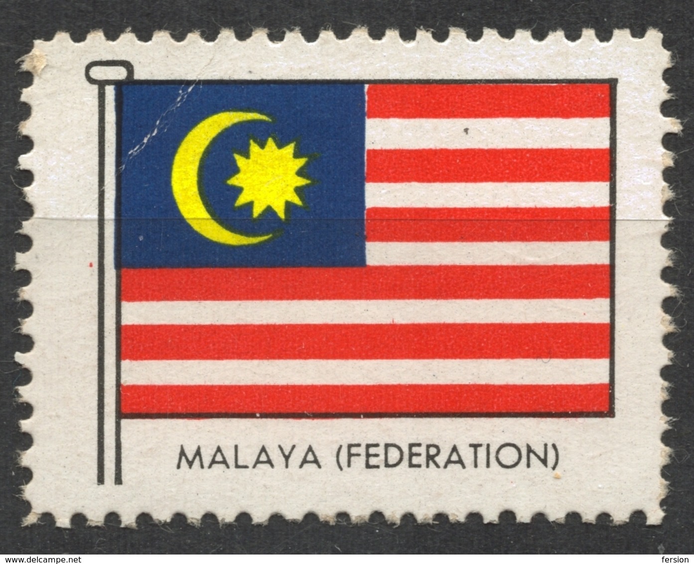 Federation Of Malaya MALAYSIA - FLAG FLAGS / Cinderella Label Vignette - MNH - Fédération De Malaya