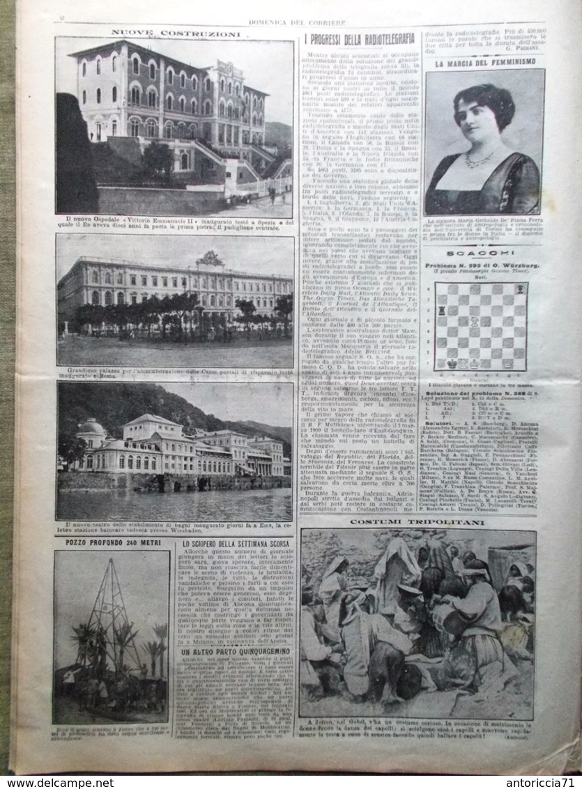 La Domenica Del Corriere 21 Giugno 1914 Sciopero Sanza Ravenna Messico Principe - Guerra 1914-18