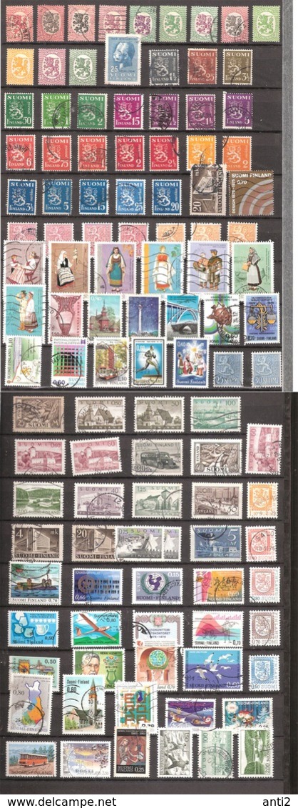 Finland Small Lot A Bit Over 100 Stamps - , Cancelled(o) - Verzamelingen