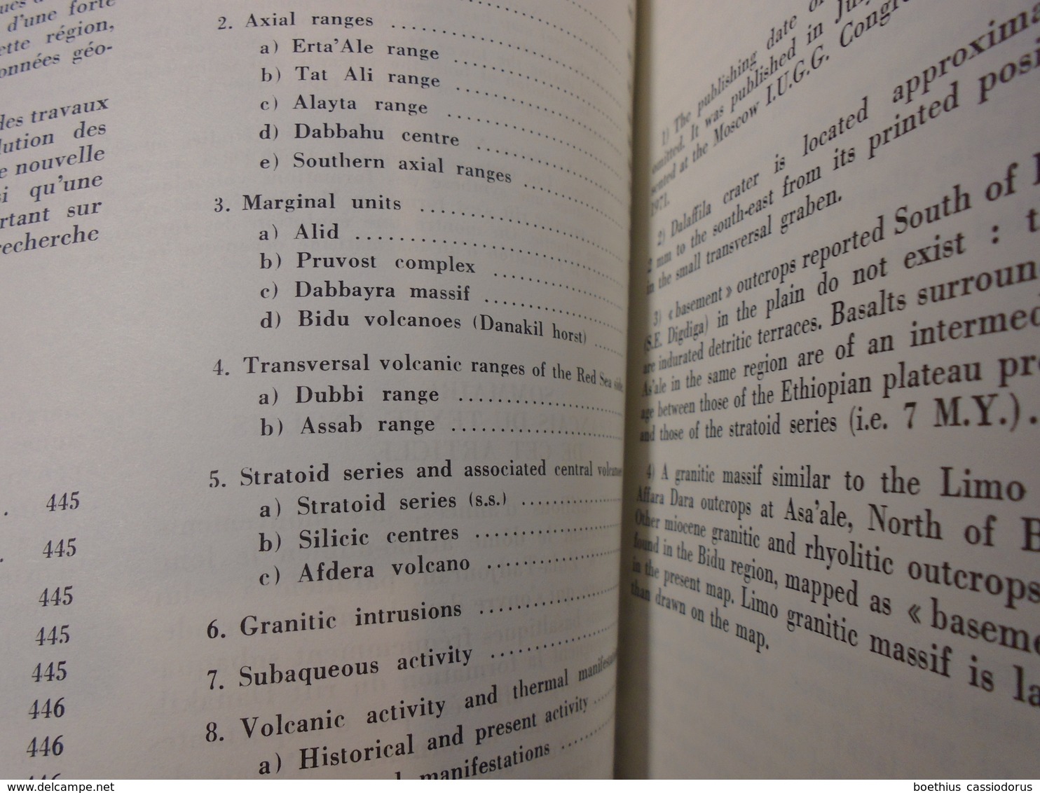 GEOLOGY OF NORTHERN AFAR (ETHIOPIA) 1973 C.N.R.- C.N.R.S.- AFAR TEAM - Sciences De La Terre