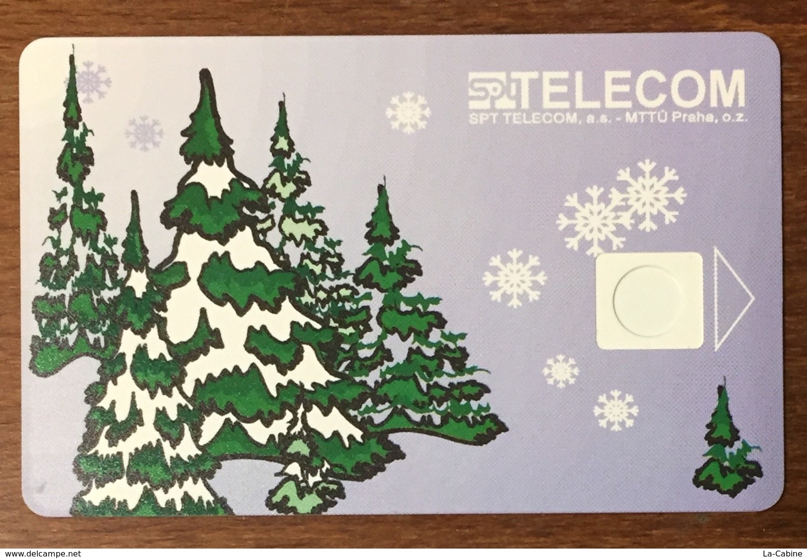 RÉPUBLIQUE TCHÉQUE SPT TELECOM HIVERT SAPINS CARTE CARD SANS PUCE PHONECARD PAS TELECARTE CESKA REPUBLIKA - Czech Republic