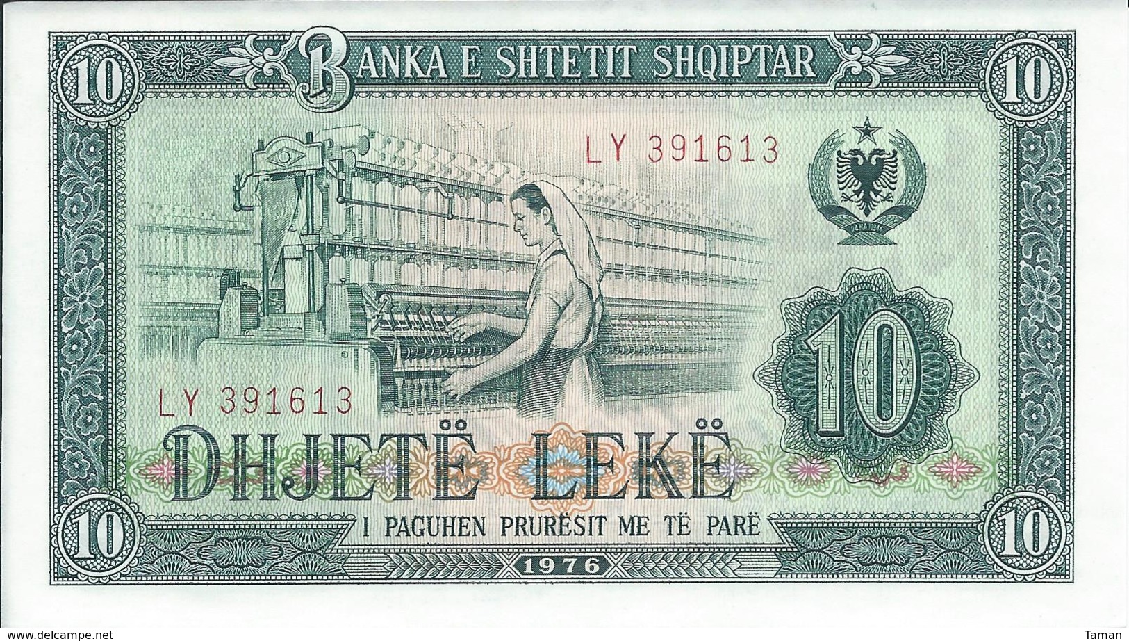 ALBANIE   - 10  Leke  1976   -- UNC --   Albania - Albanië