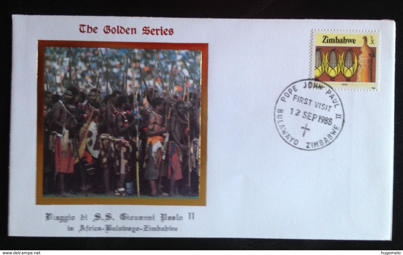 Zimbabwe, Uncirculated FDC, « POPE JOHN PAUL II », « Papal Visit », « Bulawayo », 1988 - Zimbabwe (1980-...)