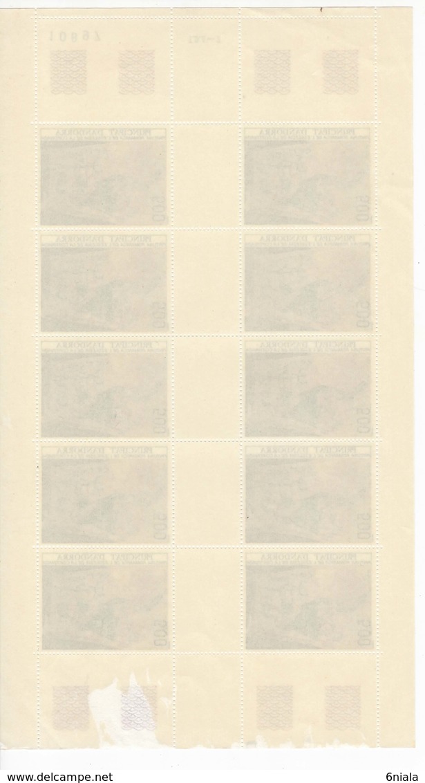 1009 ANDORRE Feuille  De 10 Timbres église De La CORTINADE - Markenheftchen