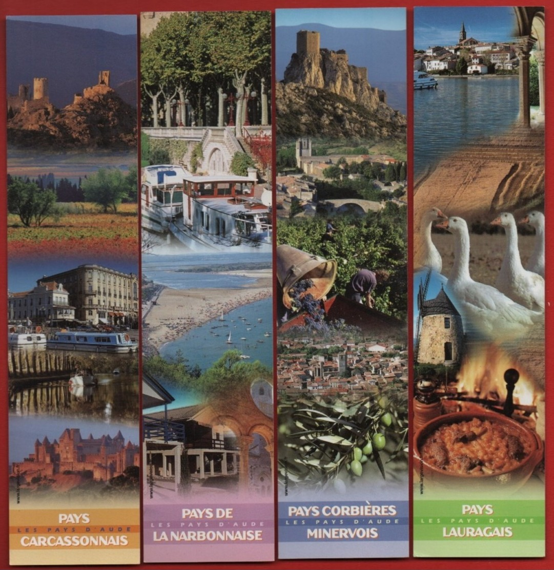 -035-  AUDE TOURISME : PAYS CATHARE - LOT 4  MARQUE PAGE - Bookmarks