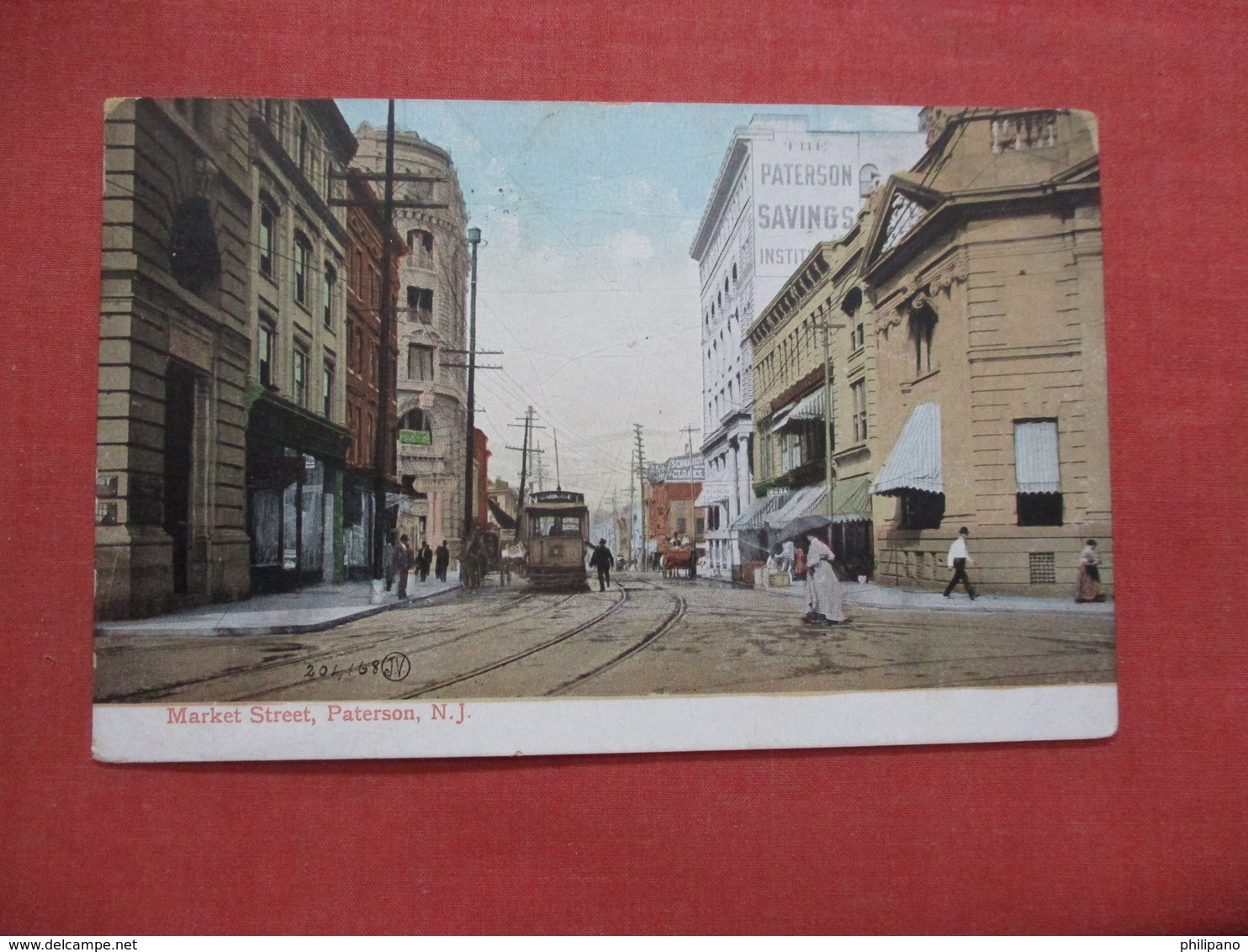 Trolley On Market Street Paterson  New Jersey      Ref 4108 - Paterson