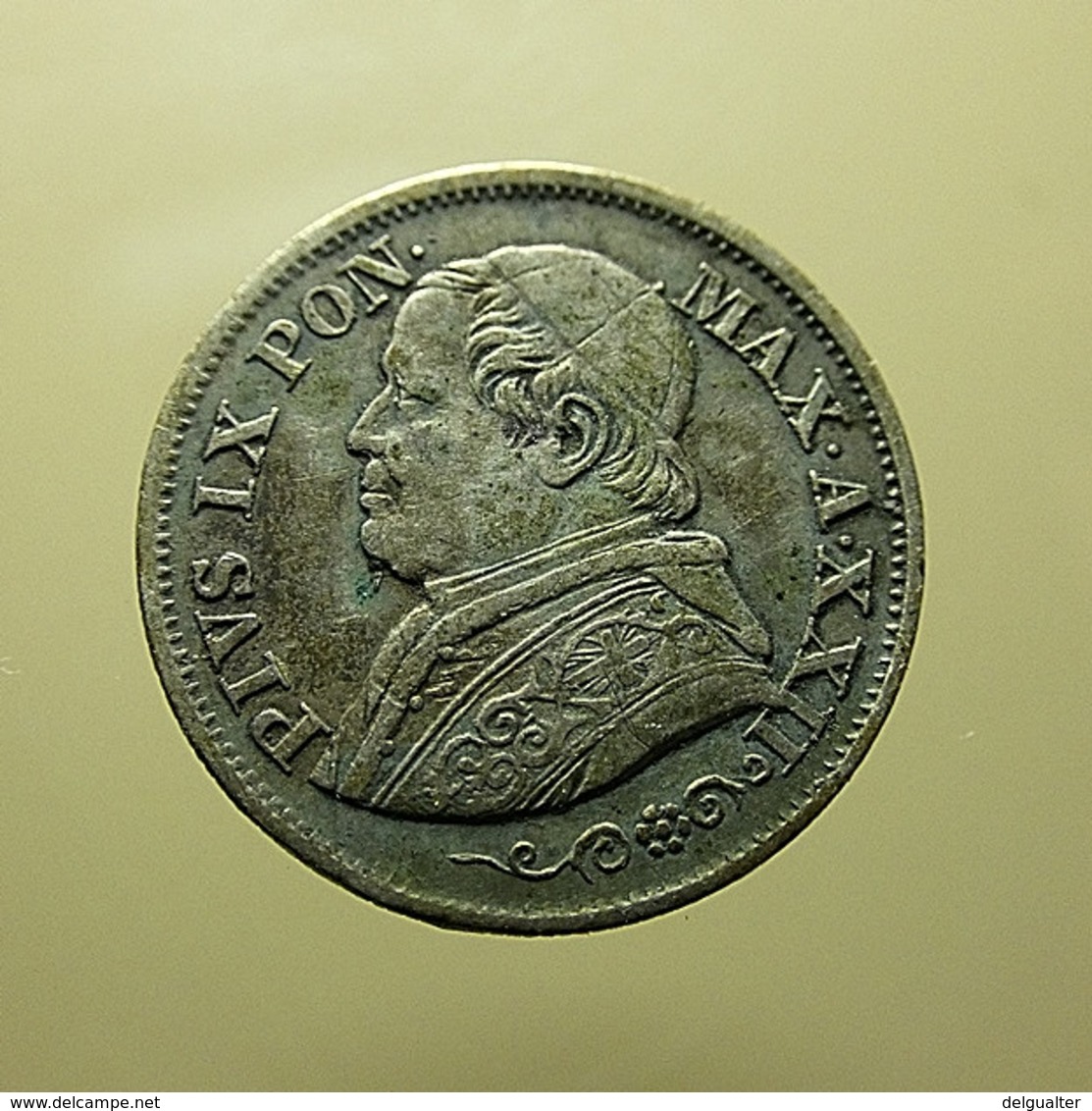 Italy Papal States 10 Soldi 1868 Silver - 1861-1878 : Victor Emmanuel II