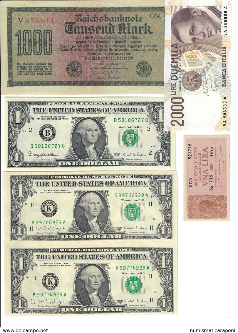 GERMANIA ALEMANIA GERMANY Usa Italy Italia 5 Notes LOTTO 2418 - Collections