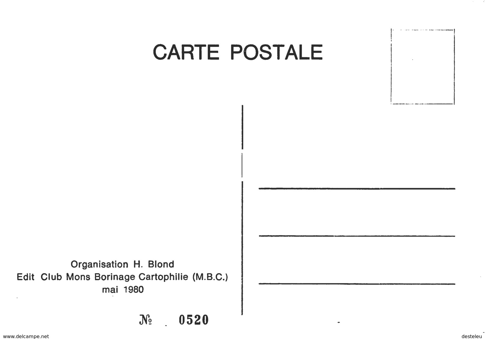 2e Bourse Franco-Belge De La Carte Postale - Boussu 1980 - Boussu