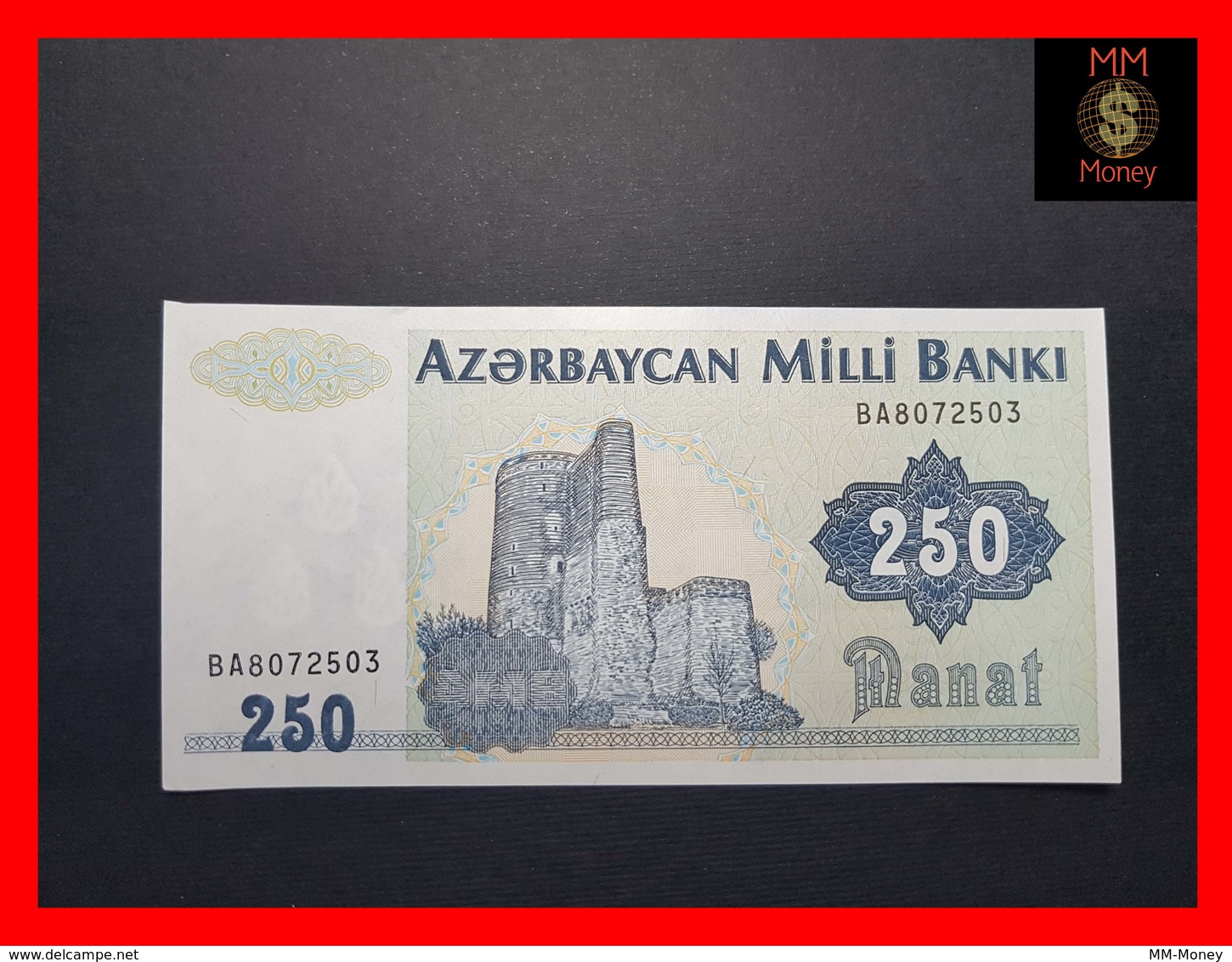 AZERBAIJAN 250 Manat 1992 P. 13 B UNC - Azerbaïjan