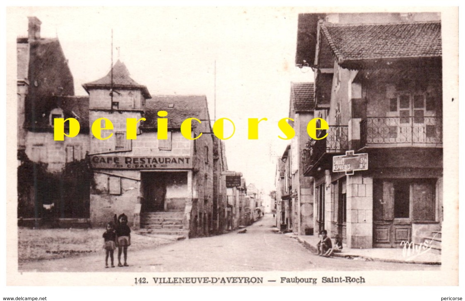 12  Villeneuve D'Aveyron  Café Palis  Faubourg St Roch - Andere & Zonder Classificatie