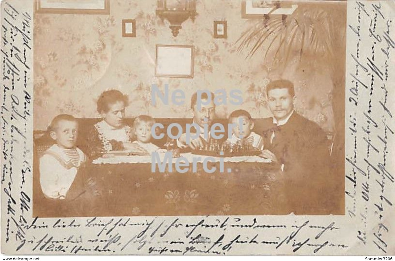 Schach - Chess - échecs - Carte Photo - 2 Hommes  Jouent Aux échecs - 1903 - Ajedrez