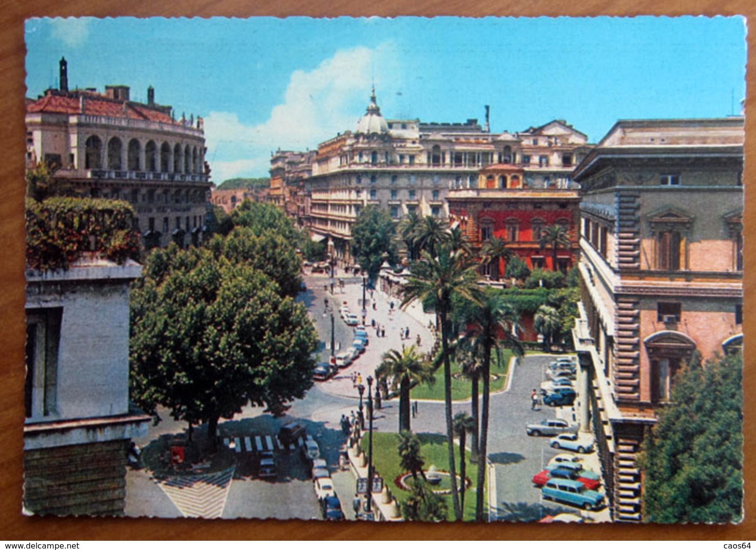 ROMA  Via Vittorio Veneto - Cars Auto  Cartolina 1966 Viaggiata - Transportes