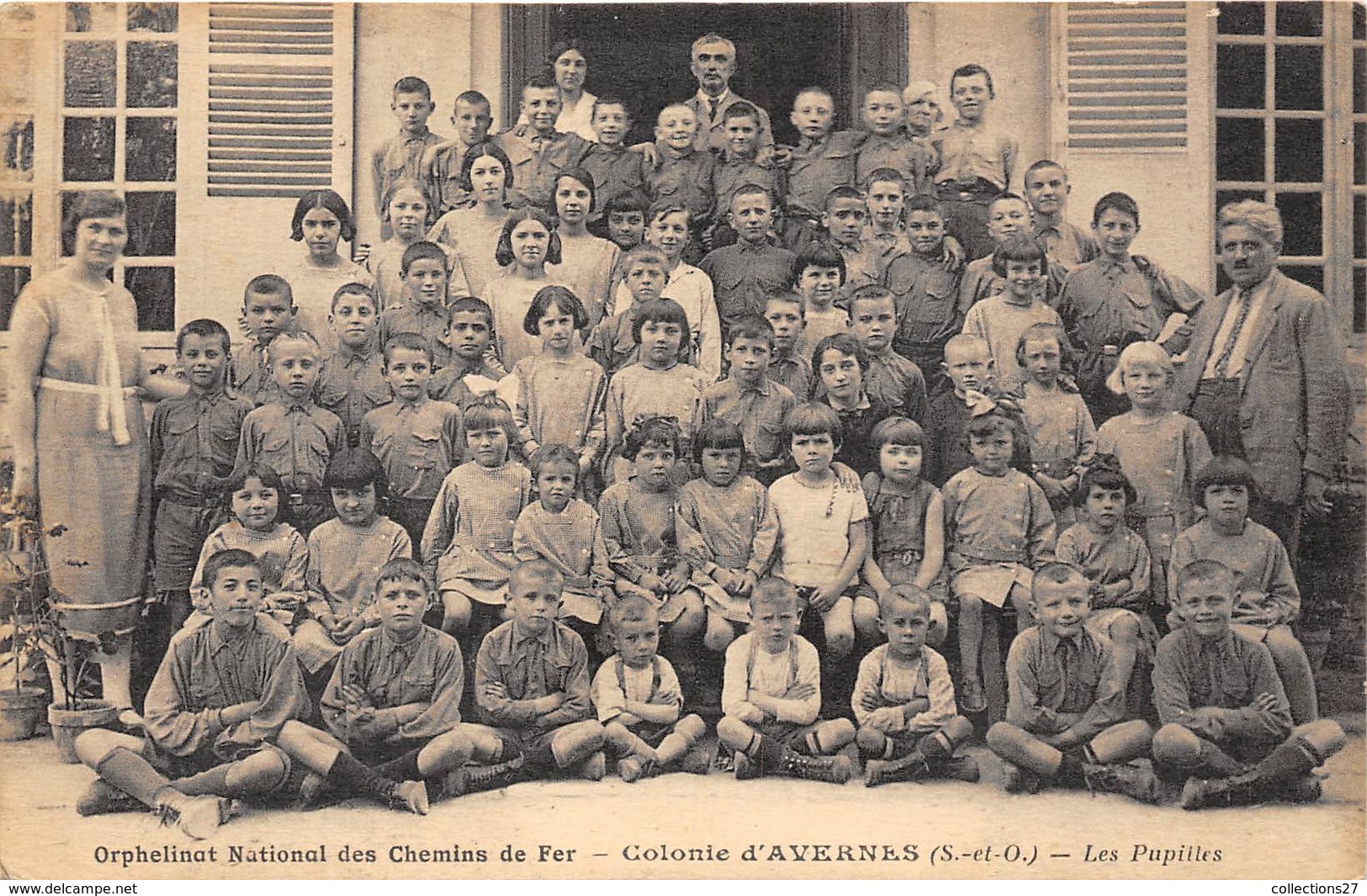 95-AVERNES- ORPHELINAT NATIONAL DES CHEMIN DE FER, COLONIE D'AVERNES , LE PUPILLES - Avernes