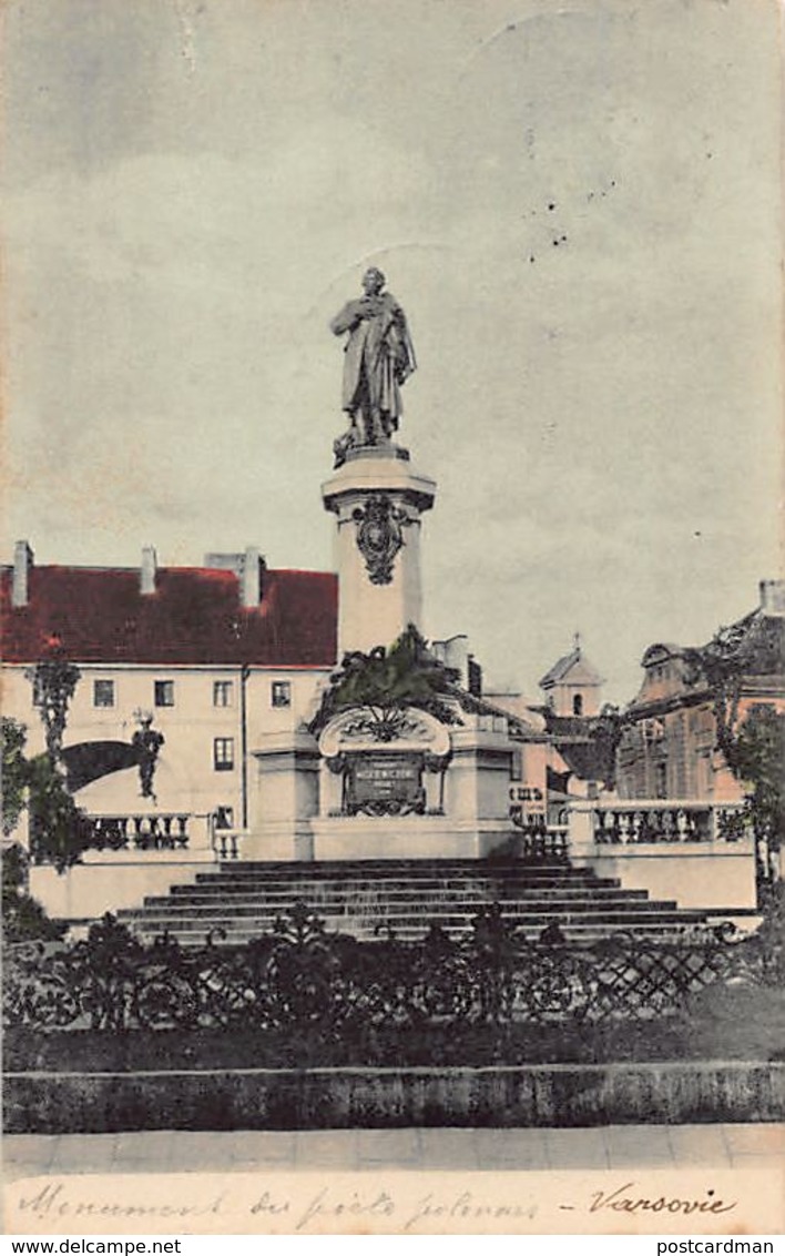 Poland - WARSZAWA - Adam Mickiewicz Monument - Publ. Unknown - Poland