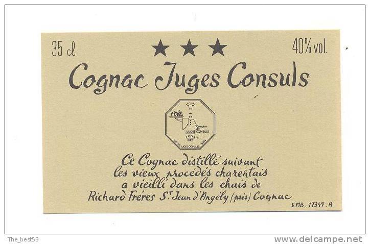 Etiquette De   Cognac Des Juges Consuls  -  Richard - Altri & Non Classificati