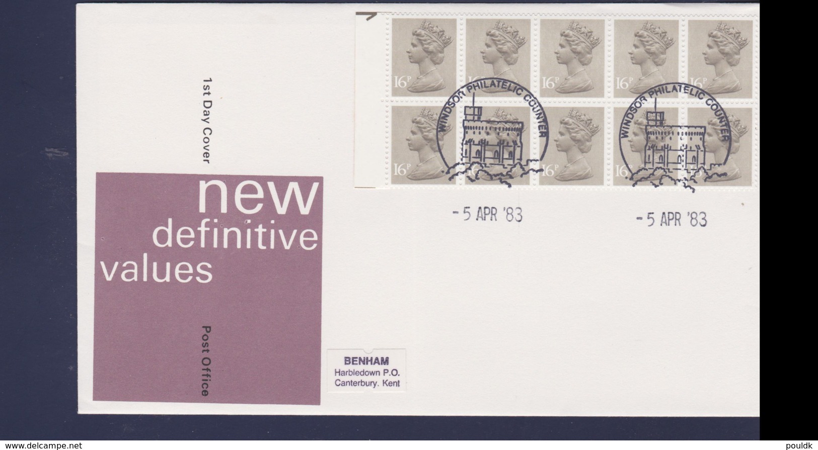 Great Britain FDC 1983 Definitives Booklet Pane   (NB**LAR9-104) - 1981-1990 Dezimalausgaben