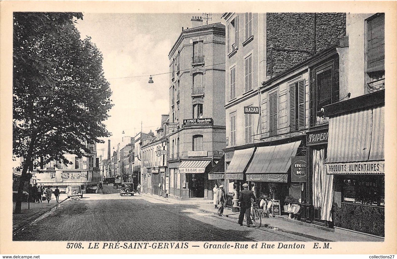 93-LE-PRE-SAINT-GERVAIS- GRANDE-RUE ET RUE DANTON - Le Pre Saint Gervais