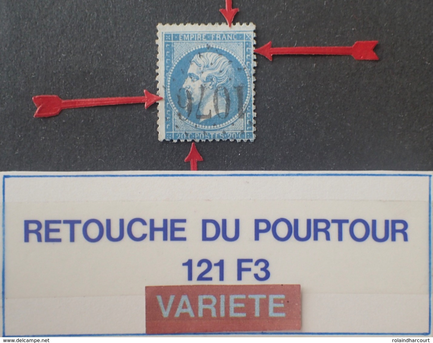 R1917/400 - NAPOLEON III N°22 - GC 1076 : COLMAR - SUPERBE VARIETE 121F3 (RARE +++) ➤➤➤ RETOUCHE DU POURTOUR - 1862 Napoleon III