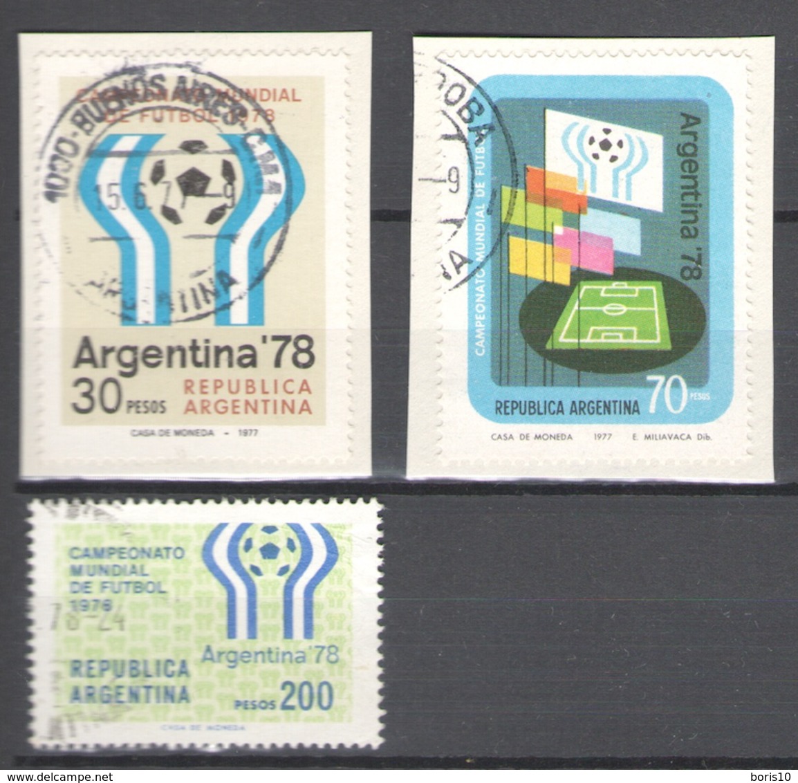 Argentina Used 1977-1978 Football, Soccer, World Cup - Usati