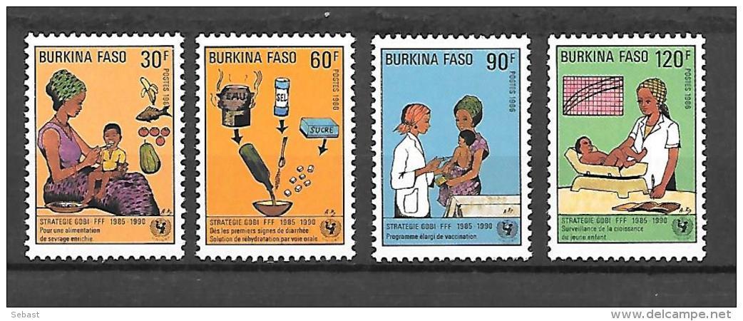 TIMBRES NEUFS DU BURKINA DE 1986 N° MICHEL 1100/03 - Burkina Faso (1984-...)