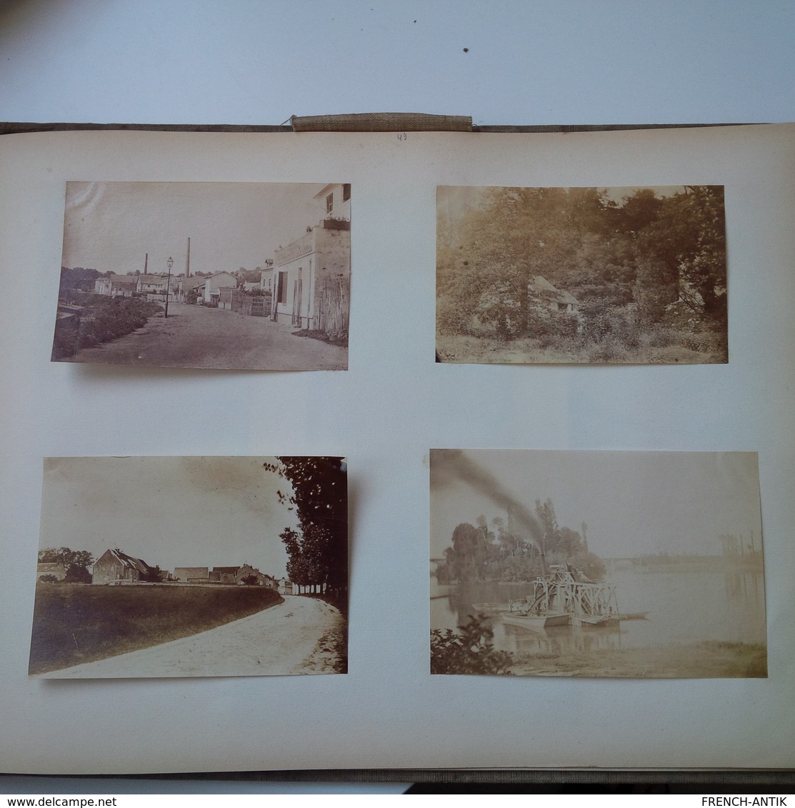 ALBUM DE 66 PHOTOS FAMILLE LIEU A IDENTIFIER SEINE ET MARNE AUBE MARNE ? BATEAU LAVOIR PAYSANS VILLAGE PONT PAYSAGES