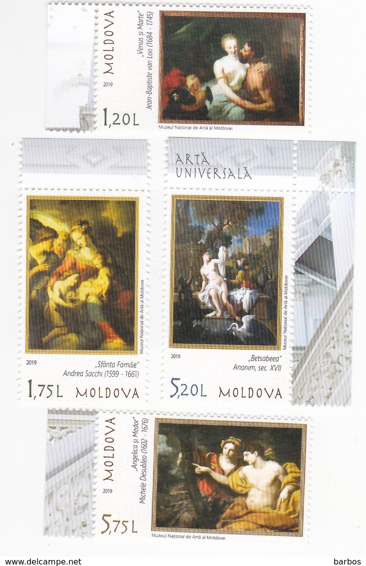 2019 , Moldova , Moldavie , National Museum Of Art, Painting , Set Of 4 V, MNH - Moldavië