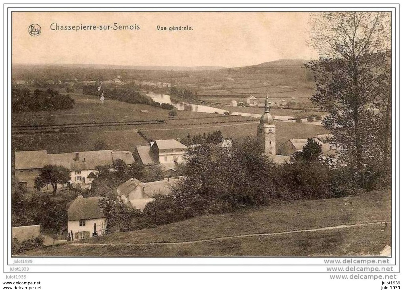 CHASSEPIERRE ..--  Vue Générale . Vers HEVREMONT - GOE ( Mr Louis LOVENS ) . Signé , A. DAUVISTER . Voir Verso . - Chassepierre